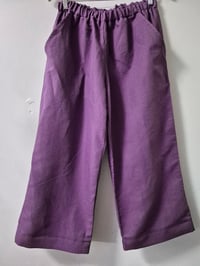 Kylie Jane Linen pocket pants -grape