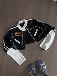 white & black jacket (sz large)