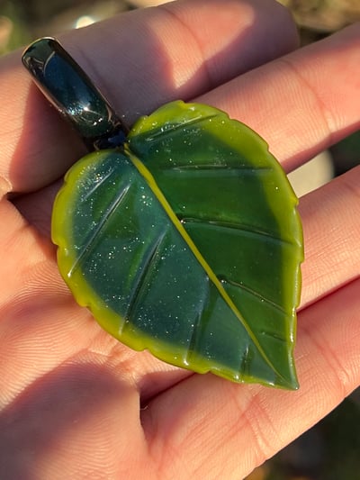 Image of Jungle Green Leaf Pendant