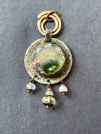 Image 1 of Kuchi pendant with resin opal