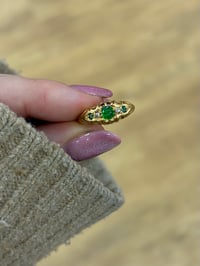 Image 1 of 18ct Victorian Tsavorite, Emerald & Diamond