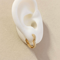 Image 1 of Stone Heart Hoop (L)
