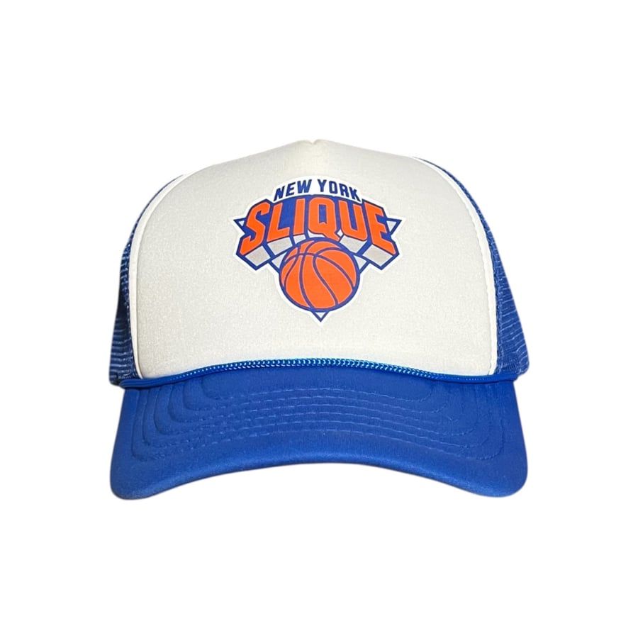 Image of New York Slique Trucker (Blue + White)