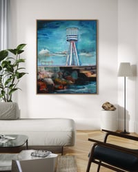 Image 14 of Painting / maleri / "Charlottenlund – Malerdrømme og tankestreger – Bellevue" / 120x150 cm