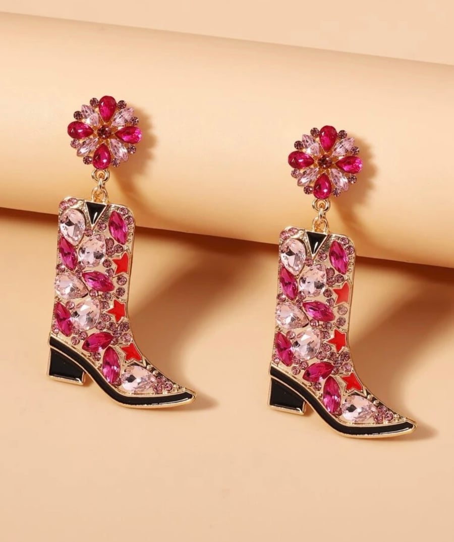 Image of Pink Botas Earrings