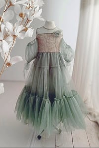 Image 1 of Girls photoshooting dress - Elvina | size 110 - sage