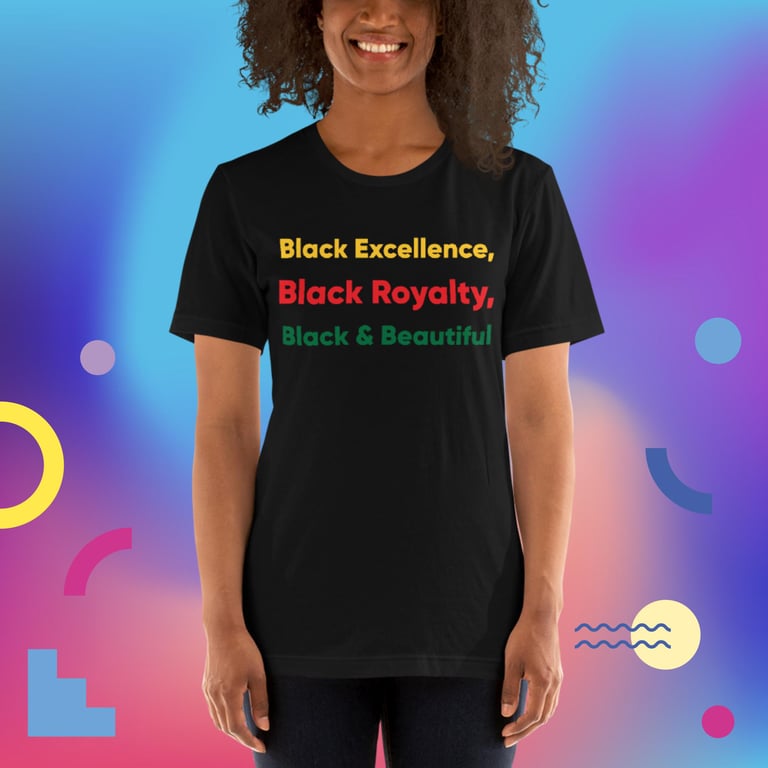 I'm Black & Beautiful Unisex T-shirt Image 5
