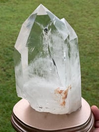 Image 22 of Clear Quartz Twin Points On Display Stand #1848