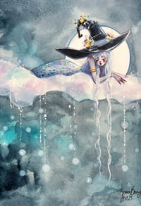 Image 2 of Ghealach - the moon witch- inktober 9