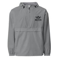 Image 23 of Black and White Embroidered Logo Champion Packable Jacket