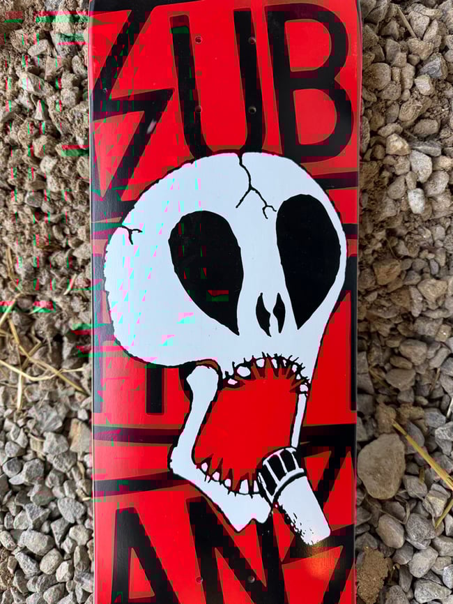 Subhumans skateboard deck Parasite Pirates Press
