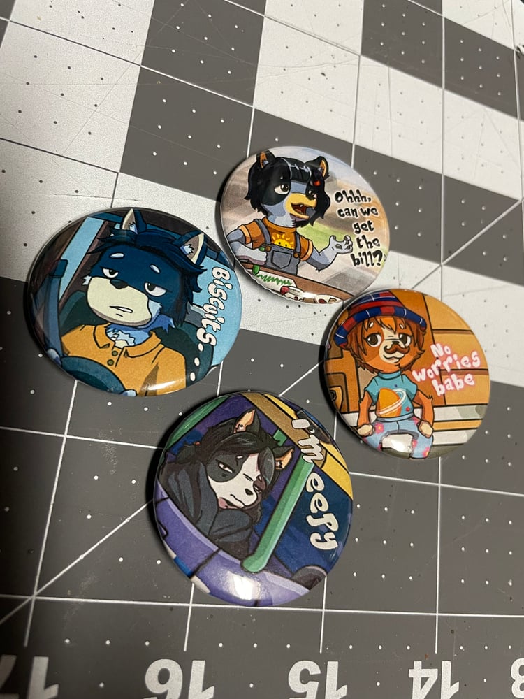 Image of Blue Dog Show Buttons