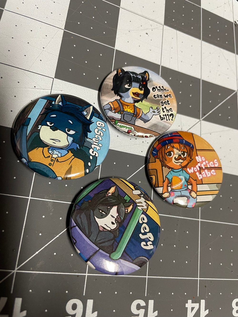 Image of Blue Dog Show Buttons