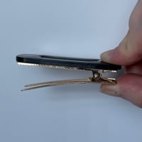 Image 3 of Black Hair Slides Set (tear shape)