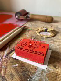 Image 3 of a berkshire house linocut