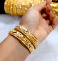Image 3 of 2 Pieces Gold Plated Bangles Set_GPB_1218