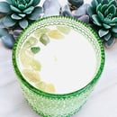 Image 3 of Green Glass Coconut Wax Candle 7.5 oz