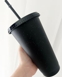 Image 4 of Blank Cold Cup Tumbler - Glitter Black