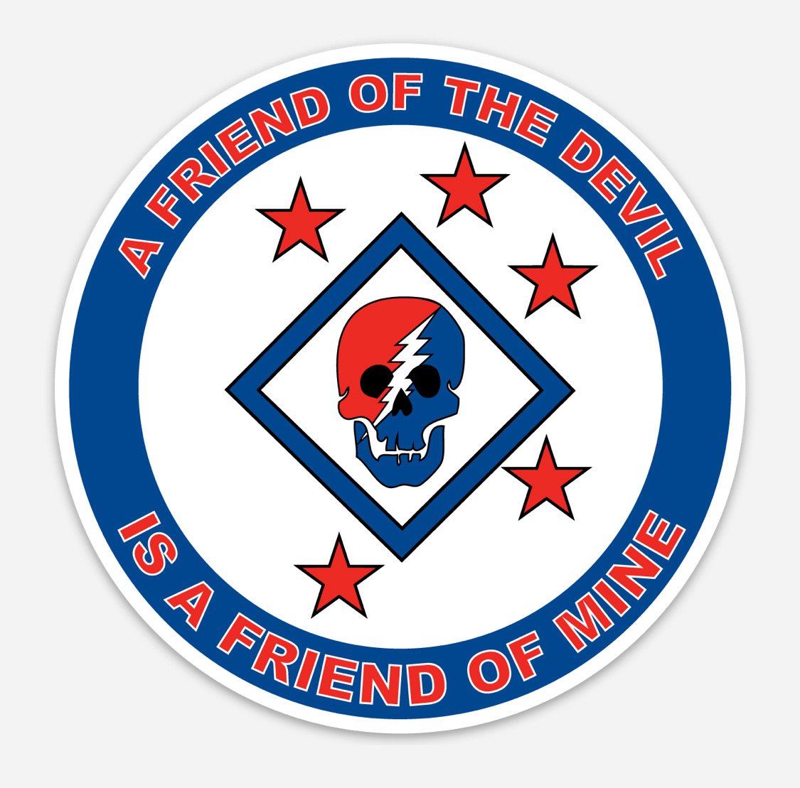 Image of A Friend of the Devil is a Friend of Mine Decal