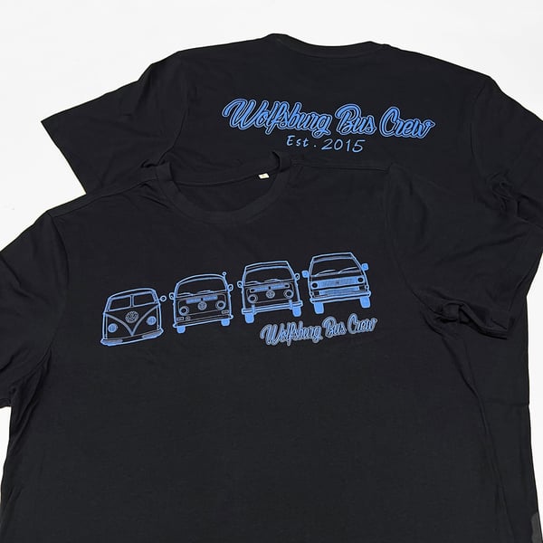 Image of WBC Navy Blue T-shirt with Neon Blue print