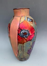 Image 4 of “Anemones” satin lustre vase