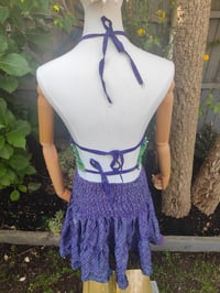 Image 2 of Bralette halter neck top -Purple Green