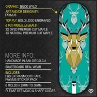 Image 1 of ‘BÜCK WYLD’ TEAL + LÜXE PRO FB TAPE & FAYMUS STICKER PACK