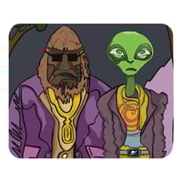 Bigfoot and Alien Chilling Mouse pad