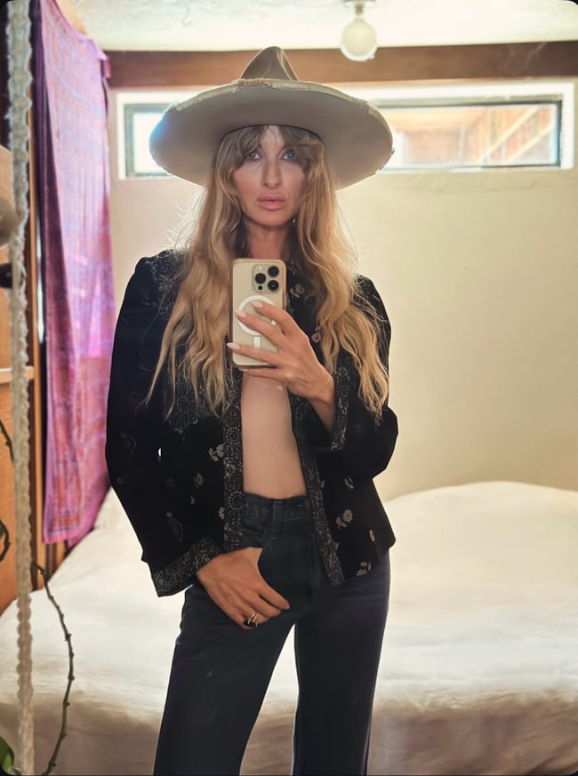 70s Roberto Cavalli leather suede snap jacket/ shirt 