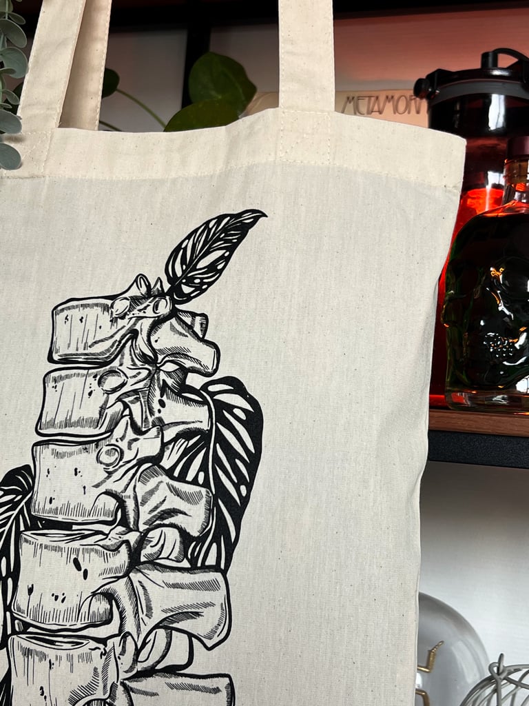 Totebag « Vertèbres et Monstera » Image 5