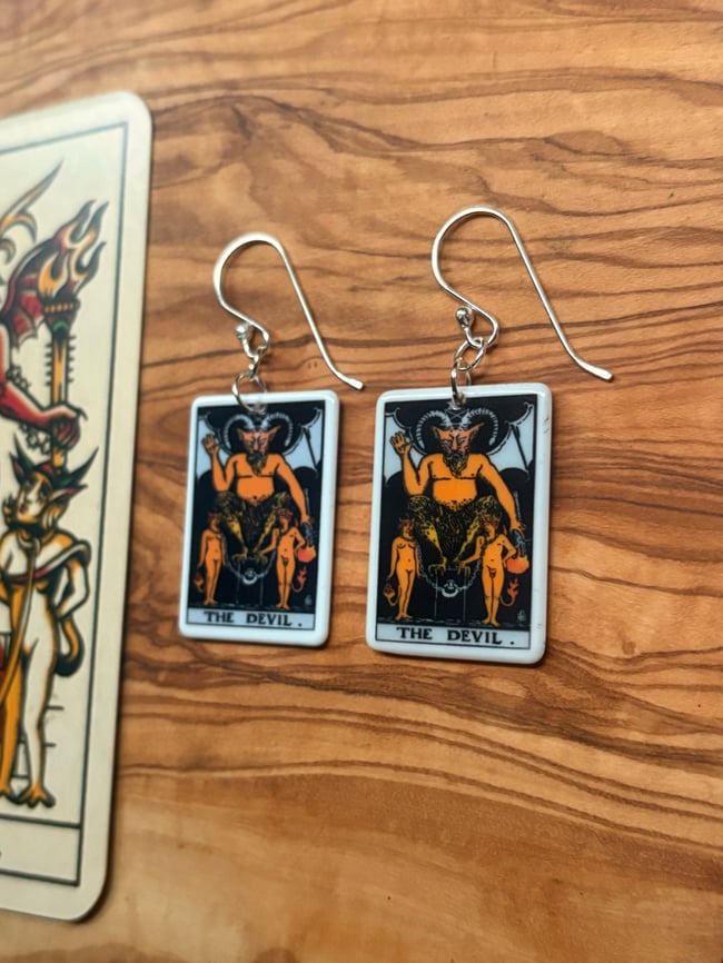 THE DEVIL // Tarot // Earrings