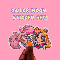 Image 3 of Sailor Moon Usagi and Daughters Stickers