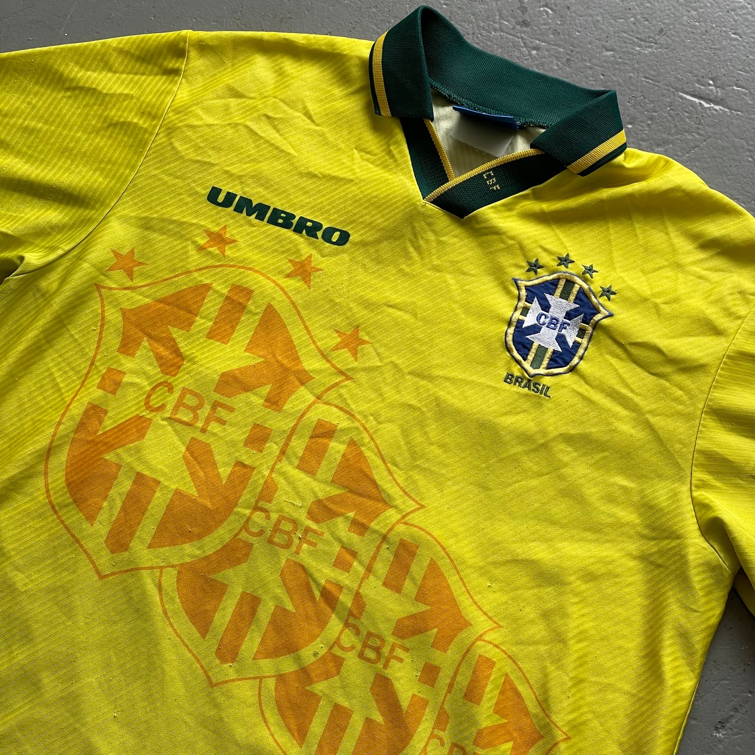Image of 94 Brazil home shirt size xl Juninho 10 