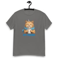 Image 10 of Cat-puccino Cozy Cat Coffee Graphic Unisex T-Shirt