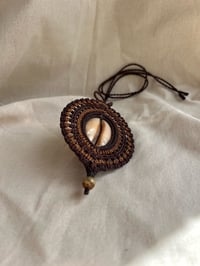 Image 3 of Macrame necklace with cowrie shell  