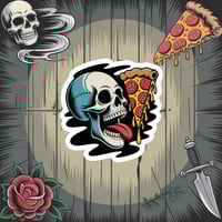 Image 1 of Skull Slice Vinyl Sticker
