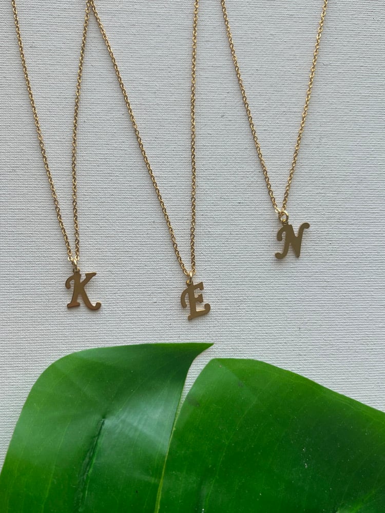 Image of NYAME • Letter Initial Personalized Necklace