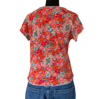 Image 5 of Natural Life 70s Retro Style Floral Cotton Tee Shirt - Size M 