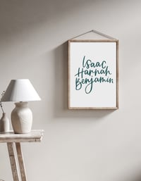 Image 2 of Family Names Print