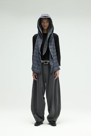 Image of EQUALNEAR - Napkin Scarf (Grey Blue)