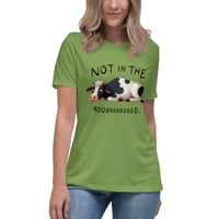 Image 8 of Women's Relaxed T-Shirt, Not in the Mooood T-Shirt | Funny Cow Farm Humor Graphic Tee