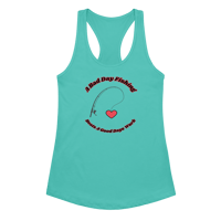 Image 3 of A Bad Day Fishing Women’s fitted racerback tank top