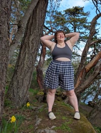 Image 1 of Dark Blue Tartan Shorts