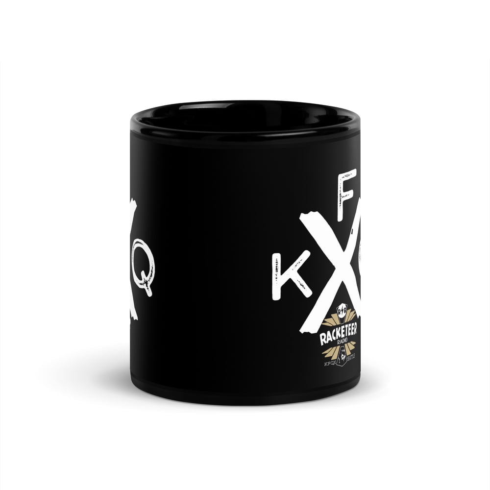 Racketeer Radio KFQX hXc Black Glossy Mug