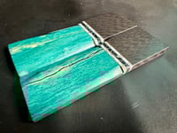 Image 3 of Crosscut Carbon Fiber & Giraffe Bone Segmented Knife Scales