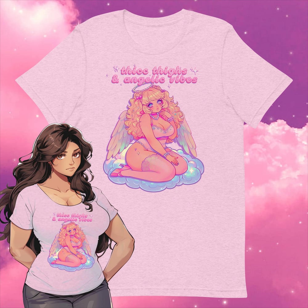 Image of Thick Thighs and Angelic Vibes (Unisex T-Shirt) ✧˖° . 