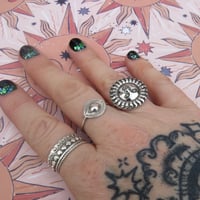 Image 4 of Handmade ‘Seraph’ Sun Ring Sterling Silver