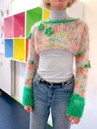 Image 2 of Sofie and Iris Green, Pink and Orange Mohair Bolero 