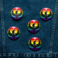 Image 2 of Pride Rebel Loon Buttons - Large