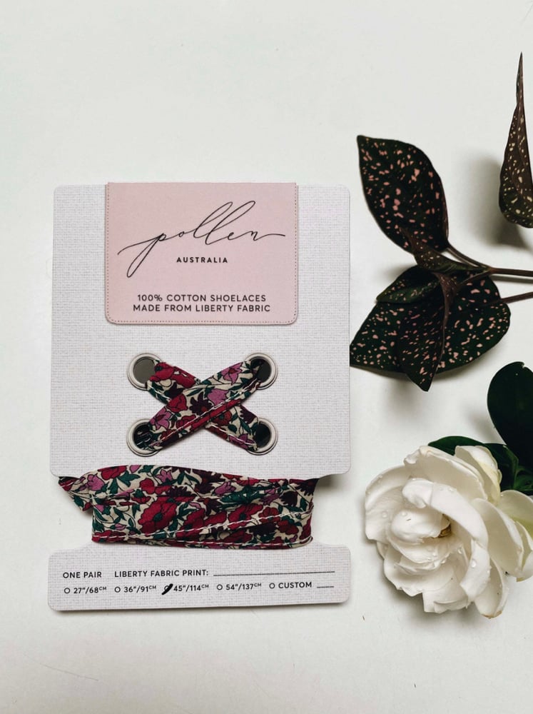 Image of Liberty Print Shoelaces in Petal and Bud